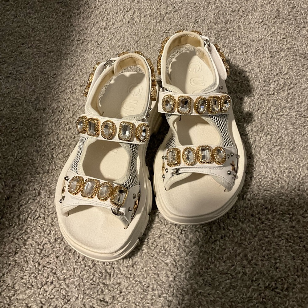 GUCCI Rhinestone Sandals shoes new